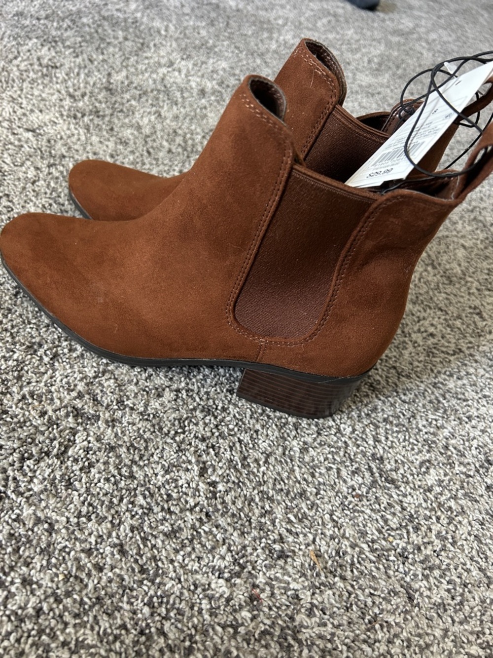 NWT Brown Suede Ankle Boots - Classic Chelsea Style